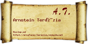 Arnstein Terézia névjegykártya